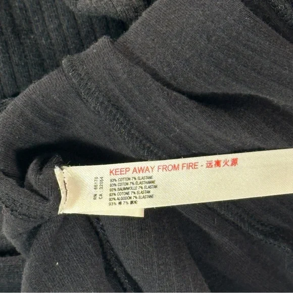 Intimately Free People Ribbed Bodycon Midi Dress Black M - Picture 6 of 16